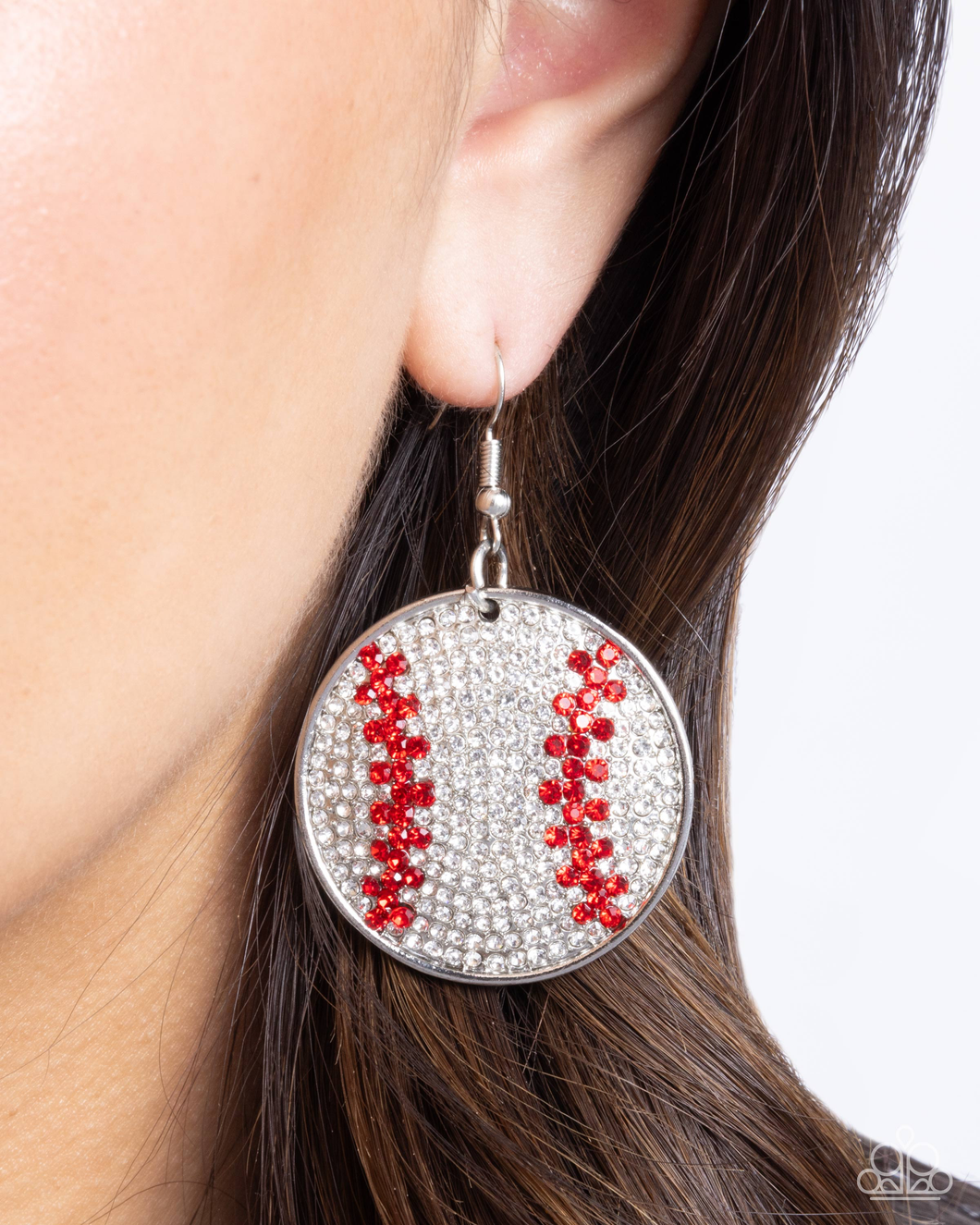 Homerun Haute - White Paparazzi Earring