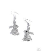 Load image into Gallery viewer, Bunny Bling - White Paparazzi Earrings
