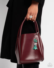 Load image into Gallery viewer, Holiday Memories - Multi Green Tree Sweater Holiday Silver Bag Charm - Week 2 Exclusive Paparazzi
