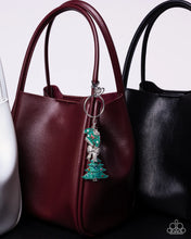 Load image into Gallery viewer, Holiday Memories - Multi Green Tree Sweater Holiday Silver Bag Charm - Week 2 Exclusive Paparazzi
